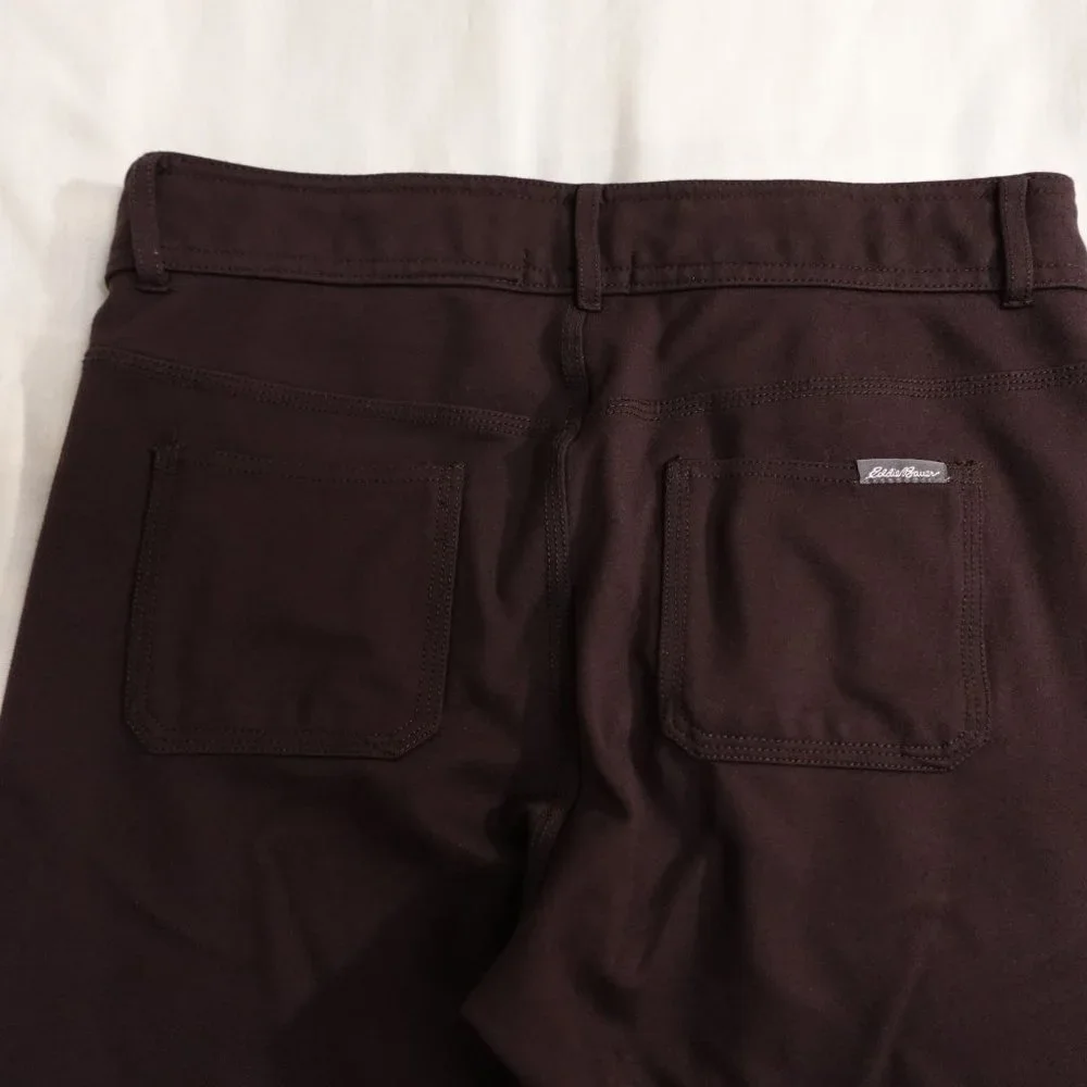 Eddie Bauer ponte high rise utility‎ leggings women's large brown